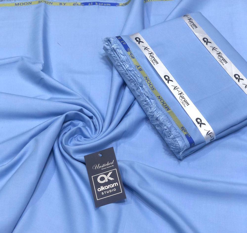 Men's Unstitched Wash And Wear Plain Suit