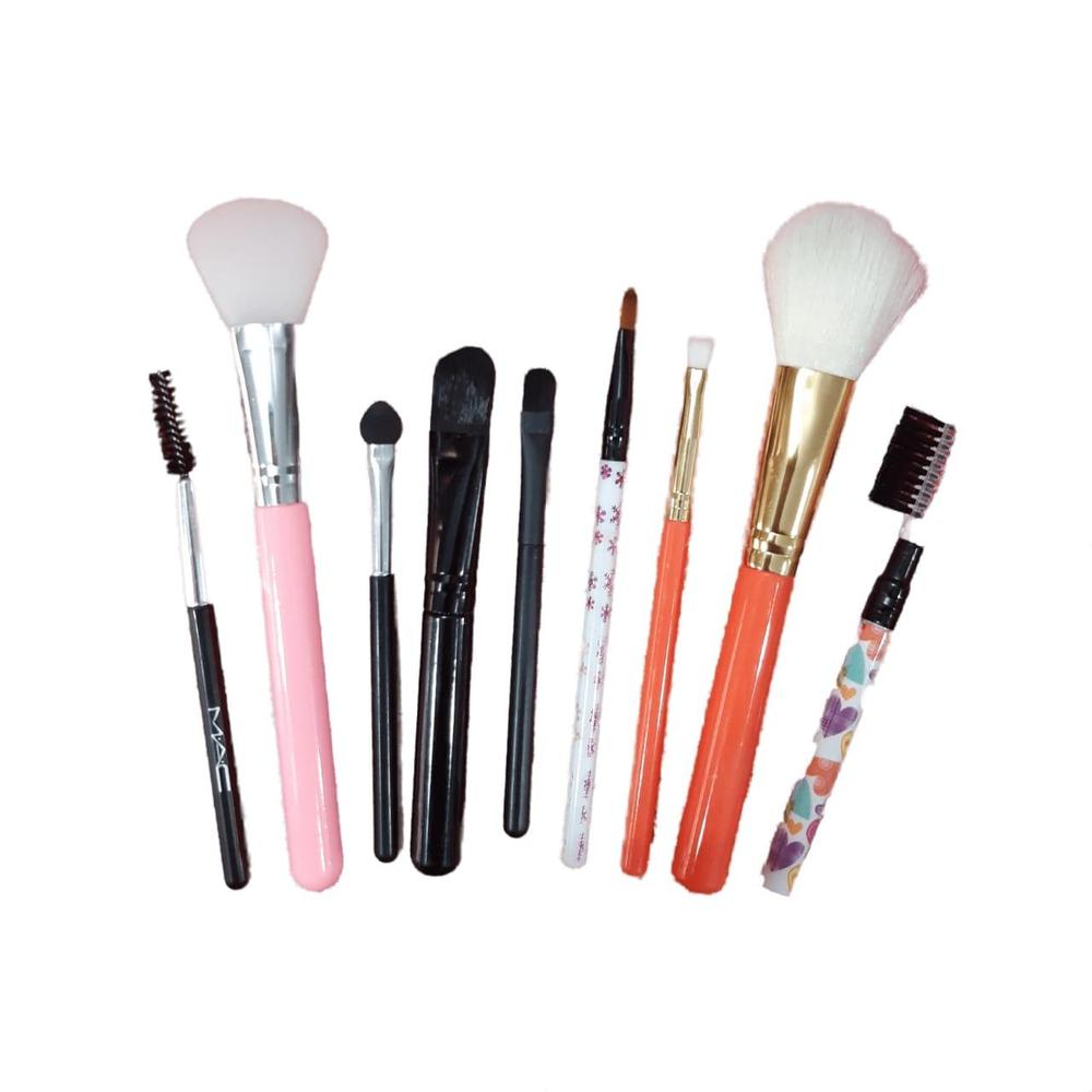 Makeup Brush Set, Set Of 9