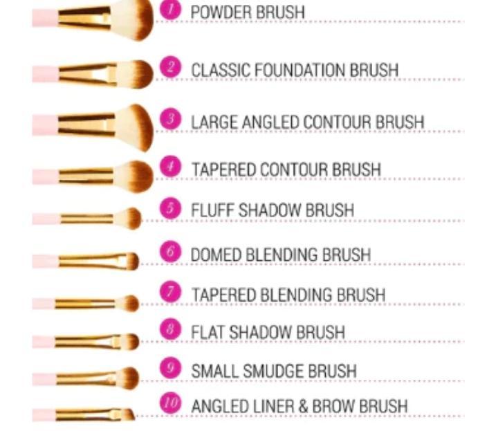 Makeup Brush Set Of 10