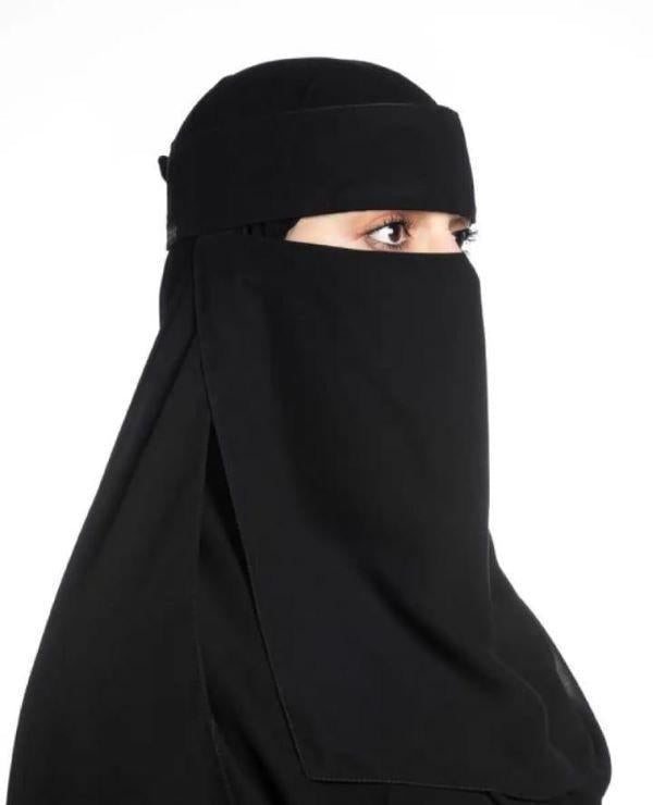 Chic Black Chiffon Niqab