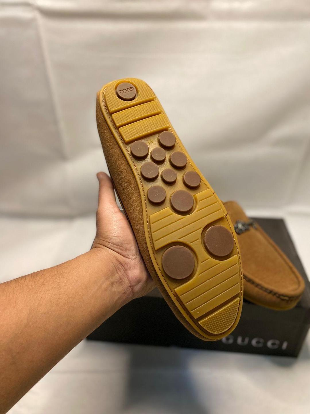 Men's Suede Fancy Loafers Mustard